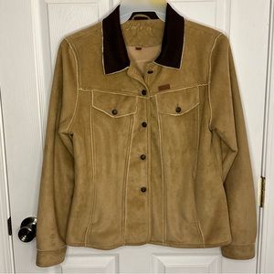 Outback Trading Co Women's Large Telluride Faux Suede & Fur Lined Jacket/Coat